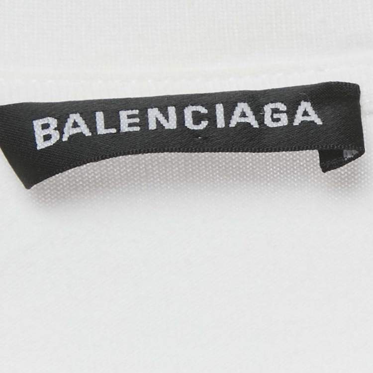 Pre Owned Balenciaga White Political Campaign Print Cotton T-Shirt  XXS