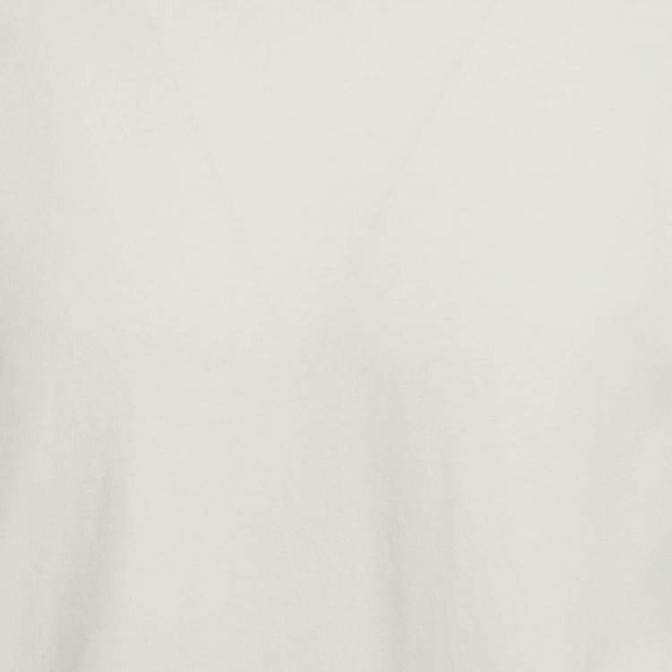 Pre Owned Balenciaga White Logo Embellished Cotton T-Shirt S