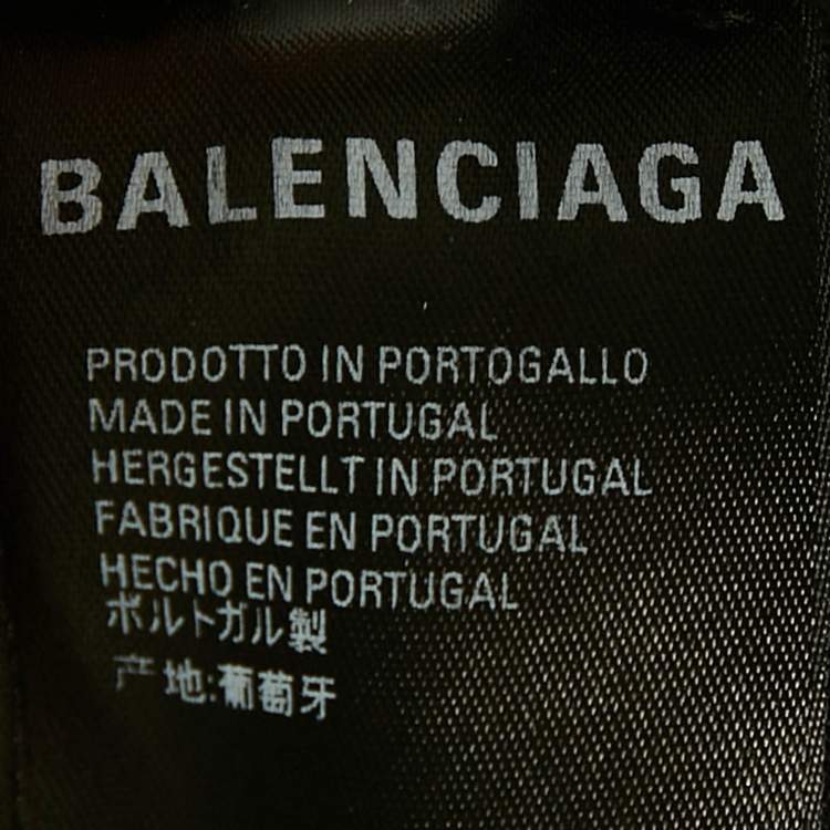 مملوكة مسبقًا Balenciaga Black Logo Print Cotton Crewneck T-Shirt XS