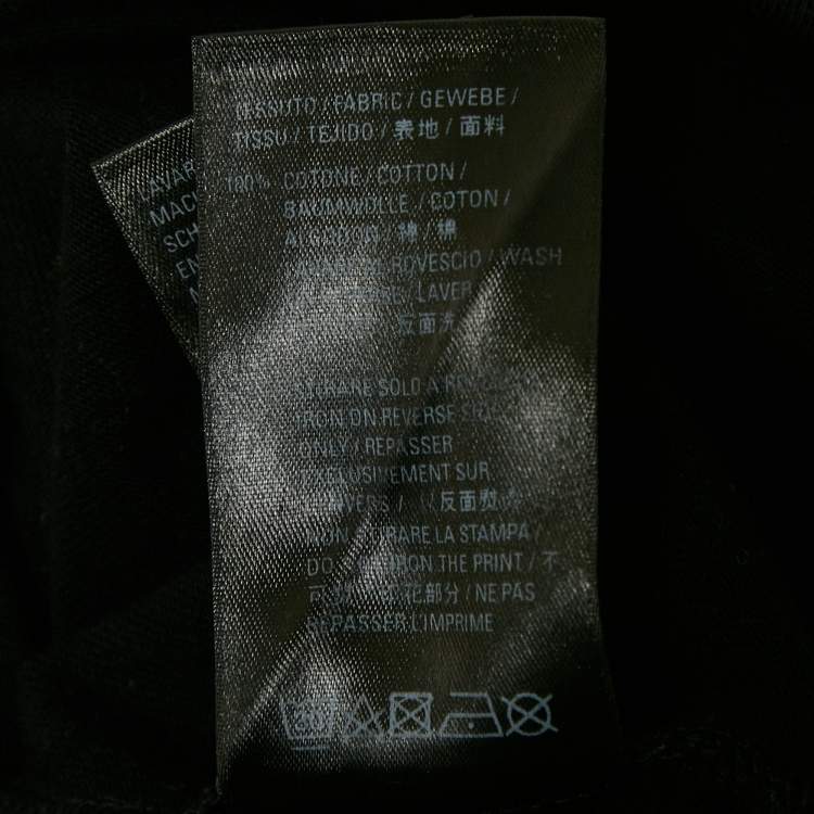 Pre Owned Balenciaga Unisex Black WFP Print Jersey T-Shirt S