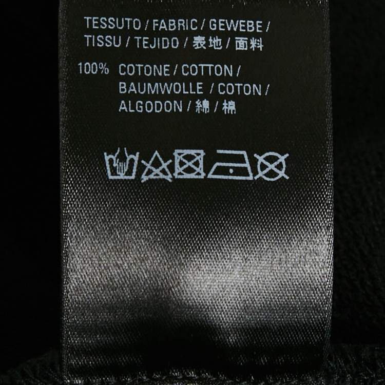 Pre Owned Balenciaga Black Logo Print Cotton Oversize Hoodie M