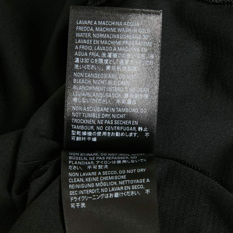 مملوكة مسبقًا Balenciaga Activewear Black Logo Print Jersey Long Sleeve T-Shirt M