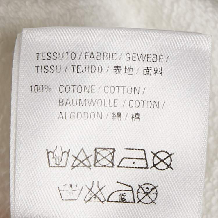 Pre Owned Balenciaga White Logo Print Cotton Oversize Hoodie S