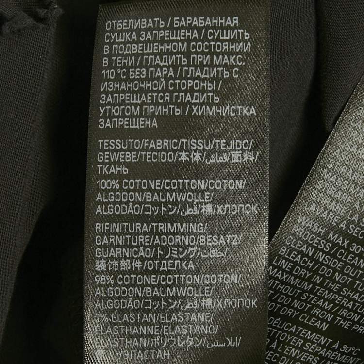 Pre Owned Balenciaga Unisex Dark Blue Printed Jersey Distressed T-Shirt M