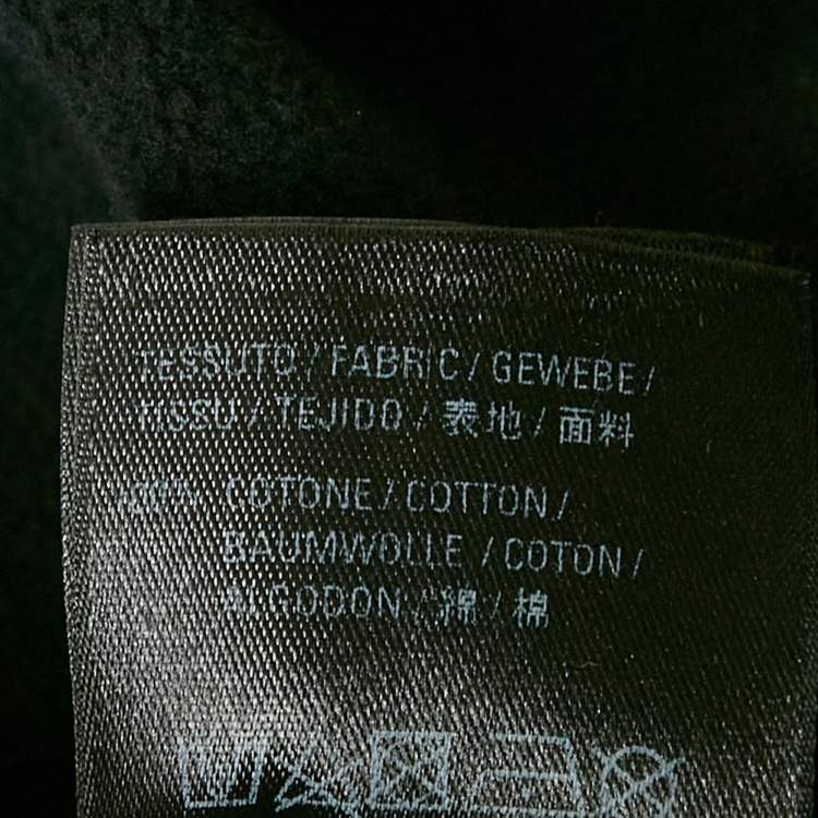 Pre Owned Balenciaga Faded Black Logo Print Cotton Oversize Hoodie XL