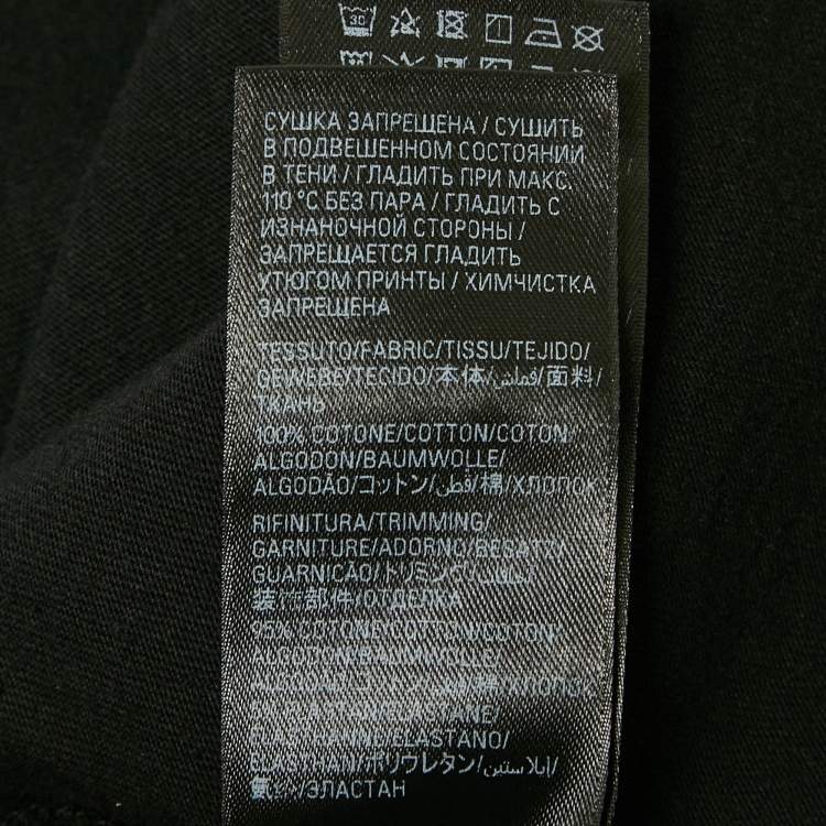 Pre Owned Balenciaga Limited Edition Black 'Music Archive' Jersey Distressed T-Shirt M