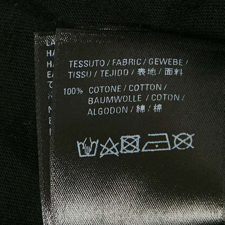 مملوكة مسبقًا Balenciaga Black Logo Printed Cotton Knit Oversized T-Shirt XS