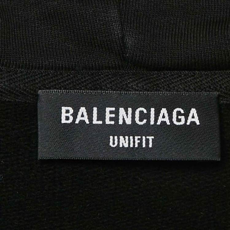 Pre Owned Balenciaga Unifit Black Cotton Zip-Up Jacket M