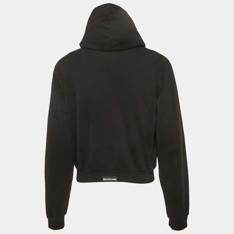 Pre Owned Balenciaga Unifit Black Cotton Zip-Up Jacket M