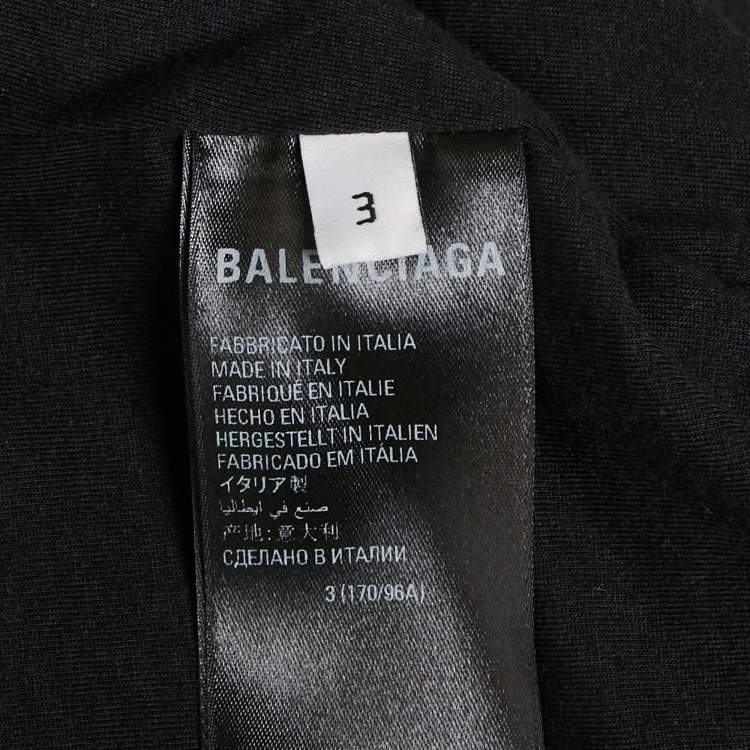 Pre Owned Balenciaga Black Jersey Zip-up Jacket L