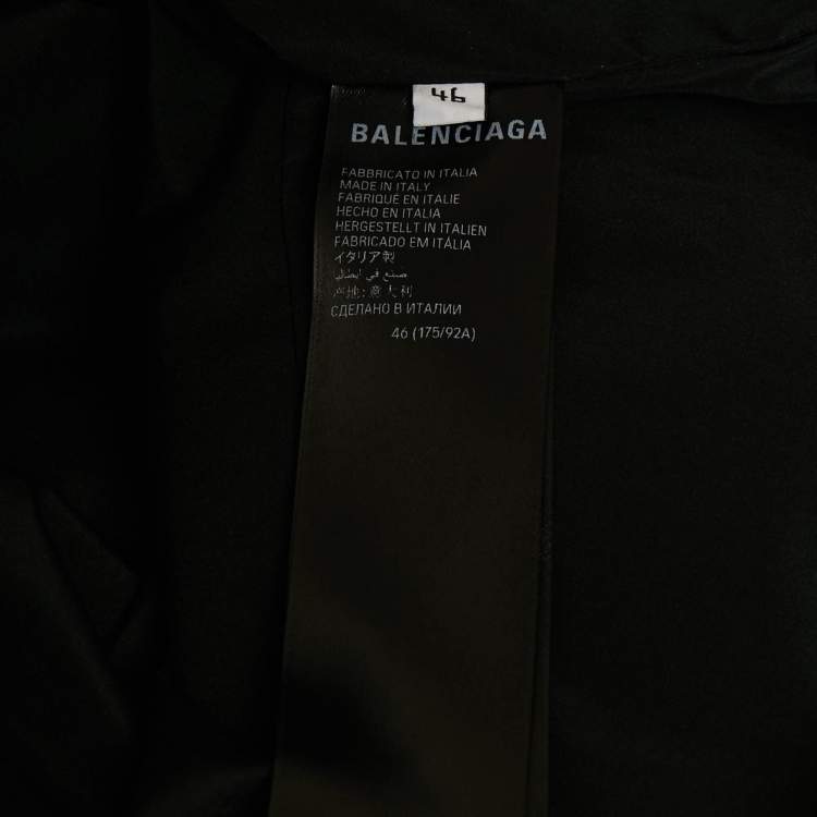 Pre Owned Balenciaga Black Political Campaign Nylon Oversized Puffer Vest S