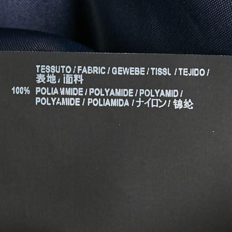 Pre Owned Balenciaga Navy Blue WFP Print Nylon Oversized Jacket S