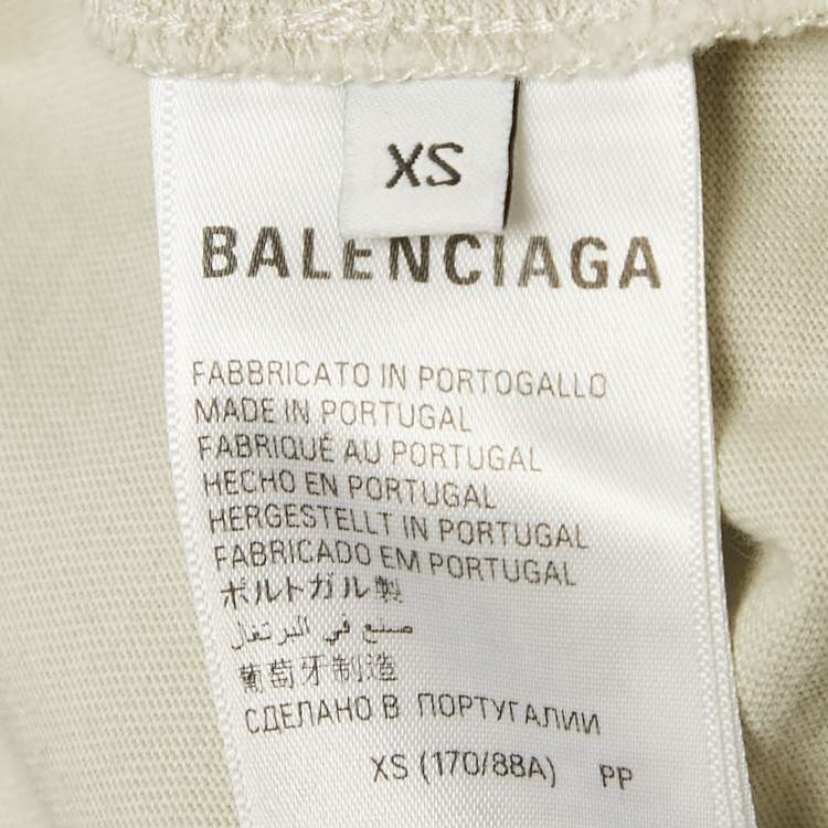 Pre Owned Balenciaga Grey Political Campaign Print Jersey T-Shirt XS