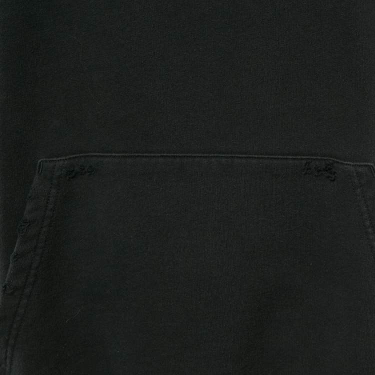 Pre Owned Balenciaga Unisex Black BB Icon Cotton Hoodie S