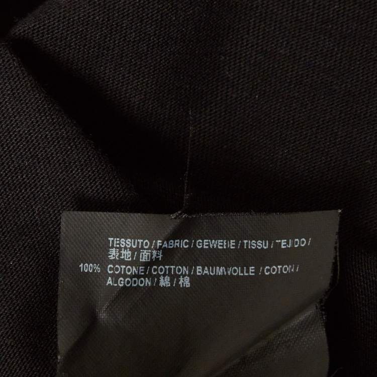 Pre Owned Balenciaga Black Logo Print Jersey T-Shirt XS