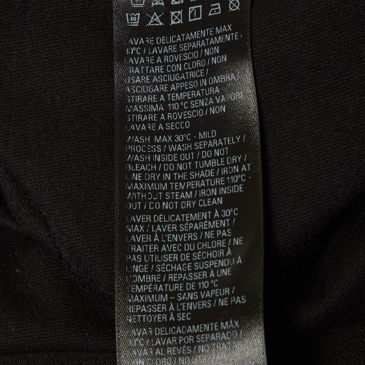 Pre Owned Balenciaga Unisex Black Distressed Jersey Oversized T-Shirt XL