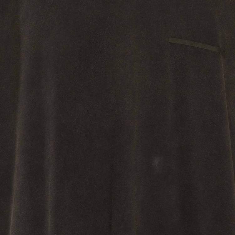 Pre Owned Balenciaga Unisex Grey Logo Strikethrough Print Jersey T-Shirt XXL