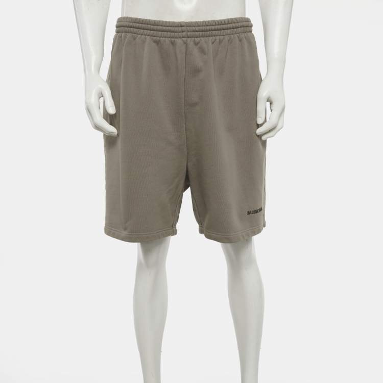 Pre Owned Balenciaga Unifit Grey Cotton Shorts M
