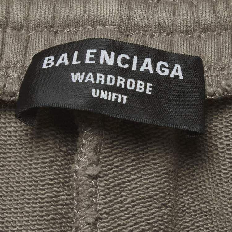 Pre Owned Balenciaga Unifit Grey Cotton Shorts M