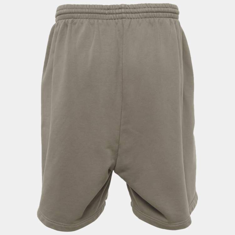Pre Owned Balenciaga Unifit Grey Cotton Shorts M