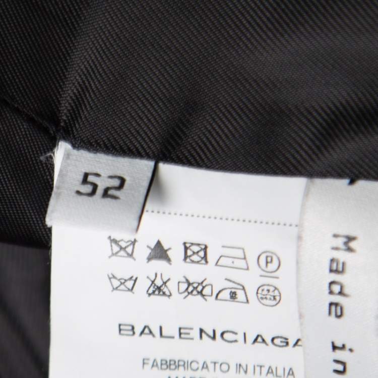 مملوكة مسبقًا Balenciaga Black Wool Two Button Blazer XL