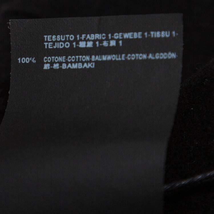 Pre Owned Balenciaga Black Cotton Laser Cut Detail Zip Front Hoodie L 