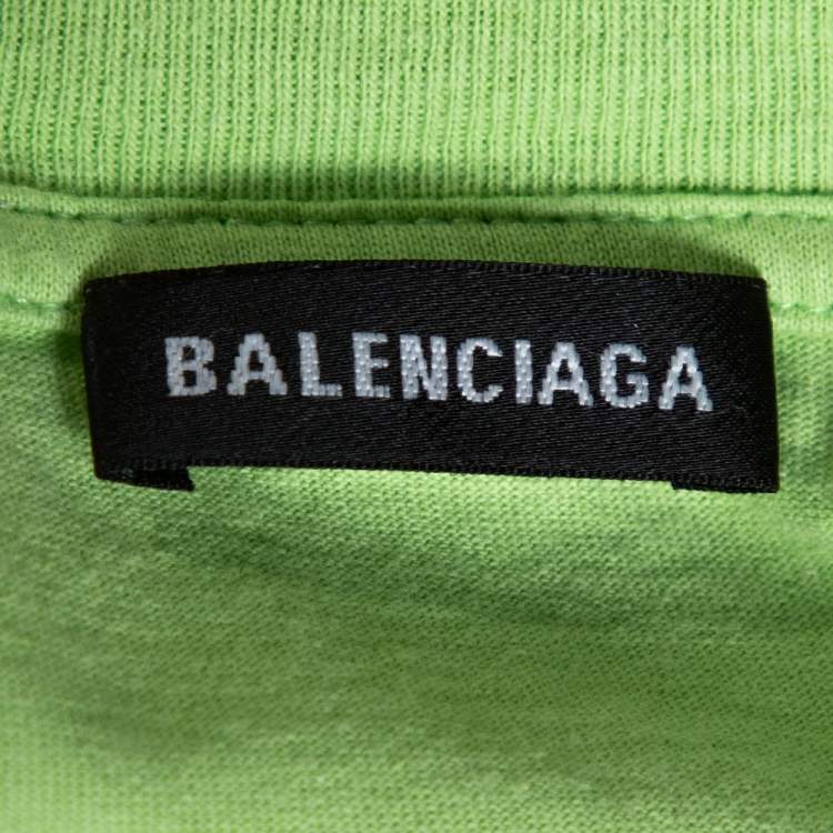 balenciaga lime green shirt