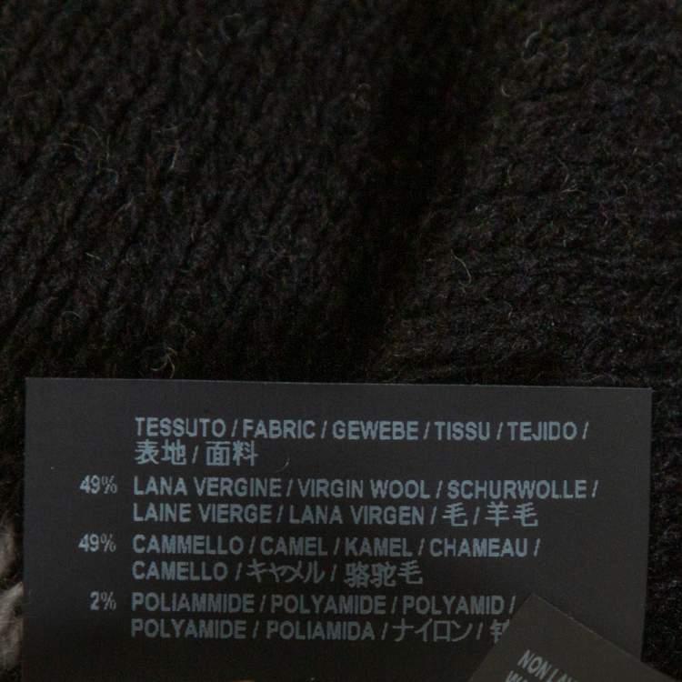 مملوكة مسبقًا Balenciaga Grey Wool Blend Allover Logo Crew Neck Sweater M