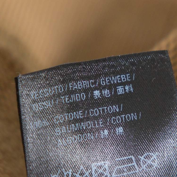 Pre Owned Balenciaga Beige BB Logo Print Cotton Oversized Hoodie M