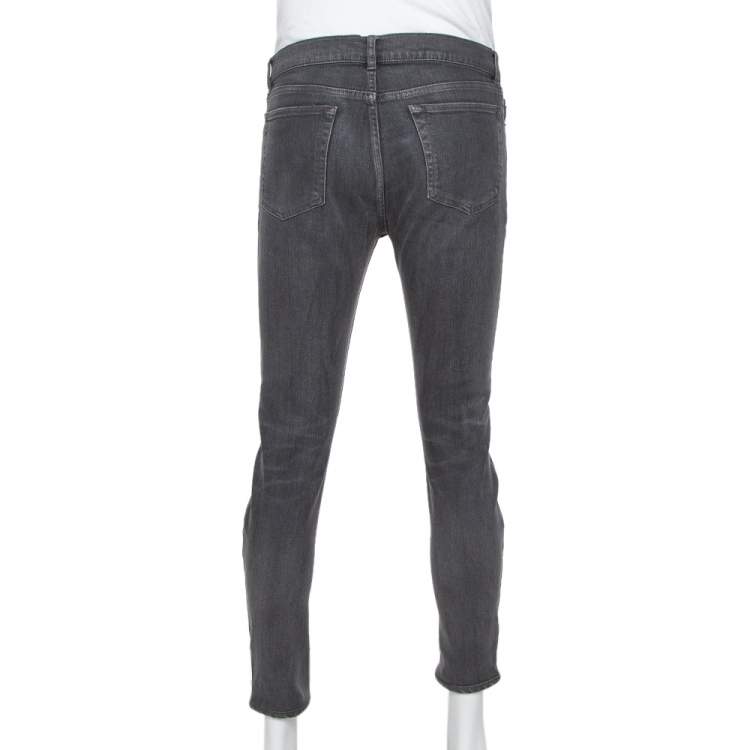 Pre Owned Balenciaga Black Stretch Denim Slim Fit Jeans M