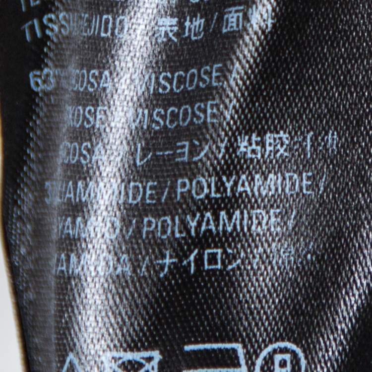 Pre Owned Balenciaga Blue & Black Striped Velvet Knit Drop Shoulder Oversized Long Jumper S