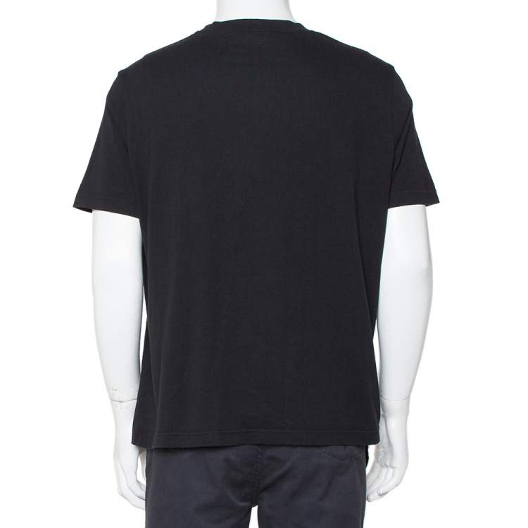 Pre Owned Balenciaga Black Cotton Lowercase Logo Print T Shirt XXL