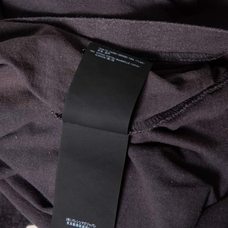 Pre Owned Balenciaga Grey Cotton Speed Hunters Printed Crewneck T-Shirt M