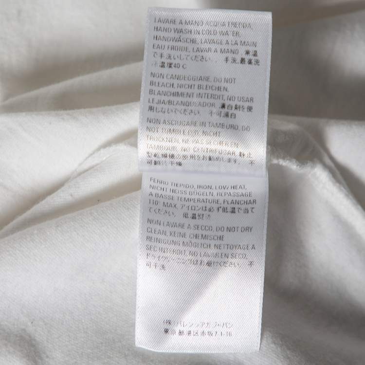 Pre Owned Balenciaga White Cotton Short Sleeve Oversized T-Shirt XS