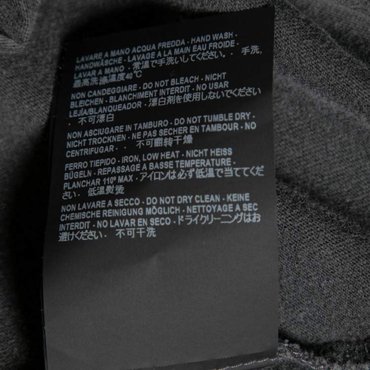 Pre Owned Balenciaga Grey Cotton Logo Printed Oversized T-Shirt XS