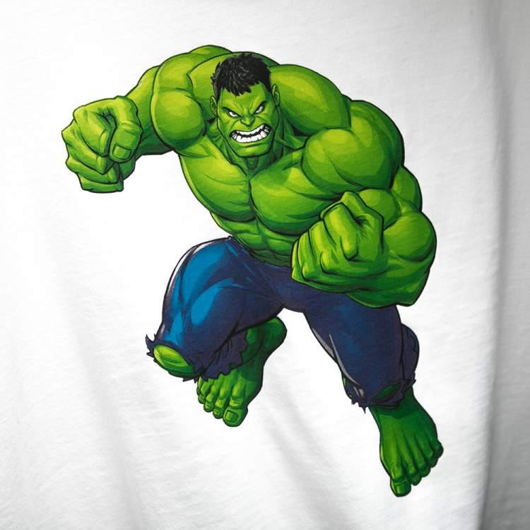 Pre Owned Balenciaga White Hulk Printed Cotton Short Sleeve T-Shirt M