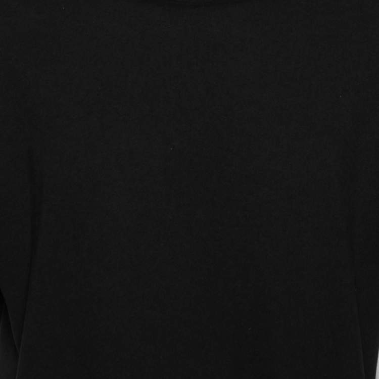 Pre Owned Balenciaga Black Cotton I Love Techno Crew Neck T-Shirt M