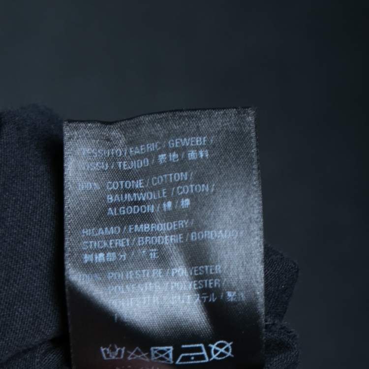 Pre Owned Balenciaga Black Cotton I Love Techno Crew Neck T-Shirt M