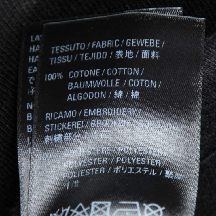Pre Owned Balenciaga Black Cotton Logo Embroidered Crew Neck Short Sleeve Oversized T-Shirt L