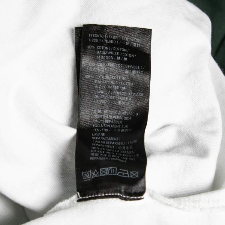 Pre Owned Balenciaga Green Logo Printed Distressed Cotton Oversized Hoodie S