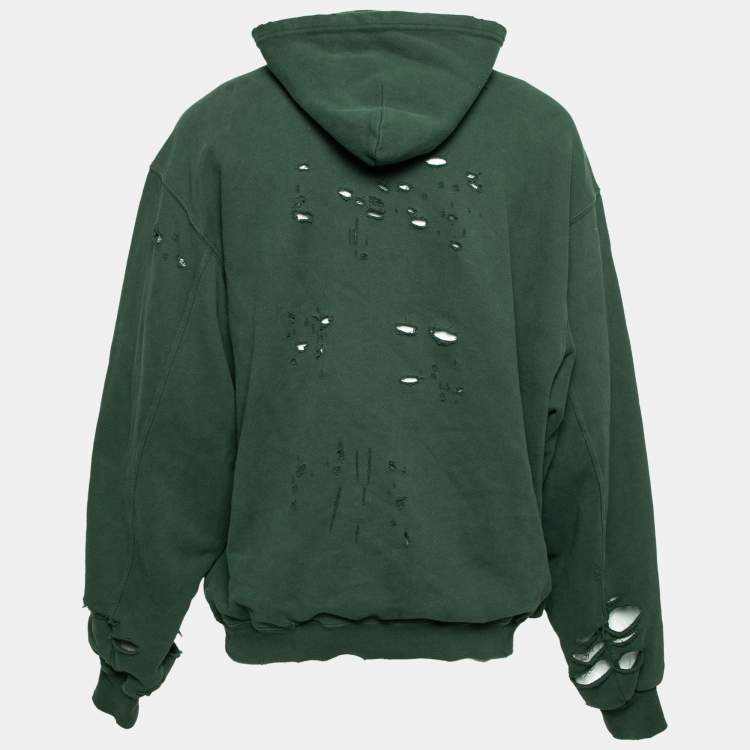BALENCIAGA LAYERED DISTRESSED HOODIE  TheLuxeLend