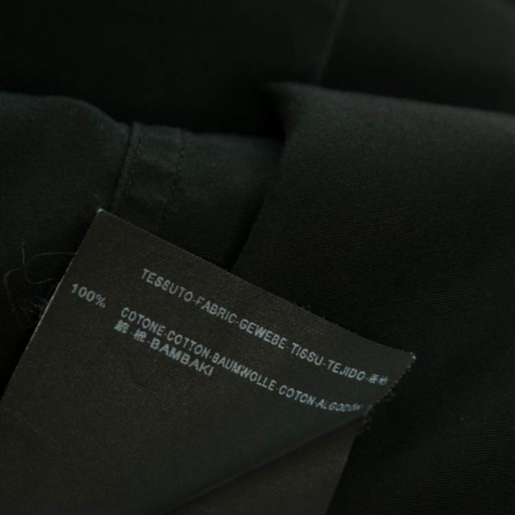 Pre Owned Balenciaga Black Cotton Button Front Shirt S