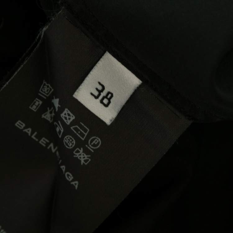 Pre Owned Balenciaga Black Cotton Button Front Shirt S