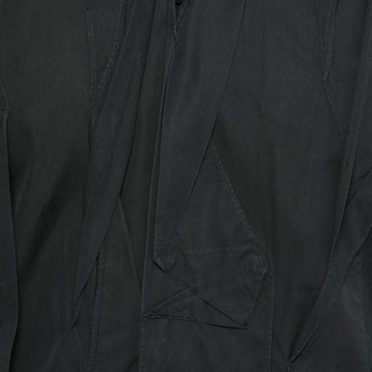 Pre Owned Balenciaga Black Cotton Button Front Shirt S