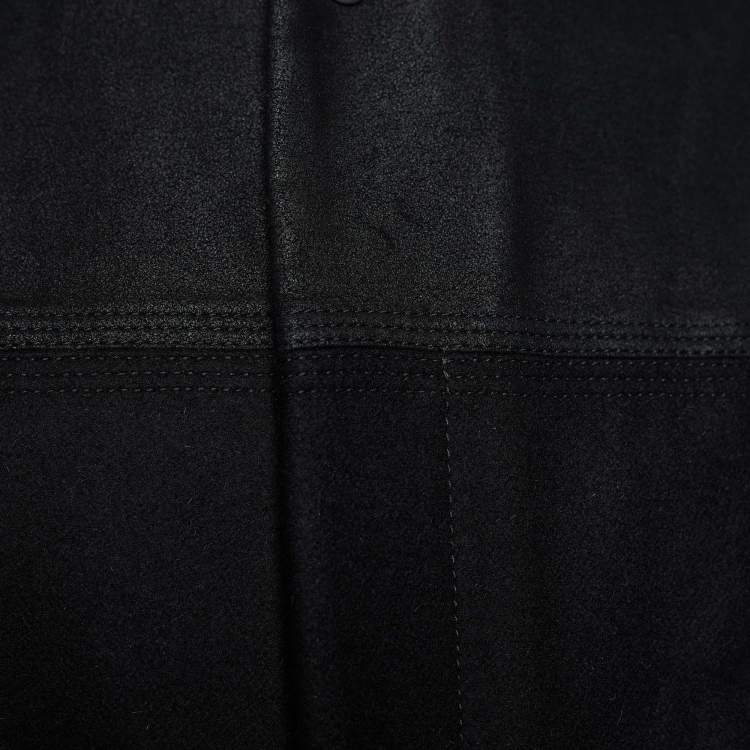 Pre Owned Balenciaga Black Wool Blend Zip Detail Jacket L