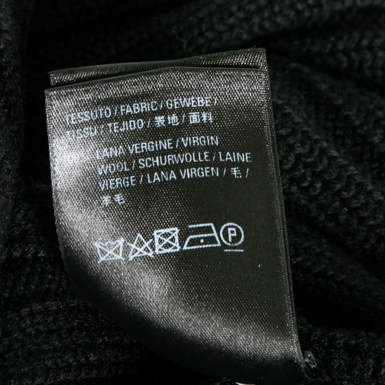 Pre Owned Balenciaga Black Wool Ribbed Turtleneck Sweater S