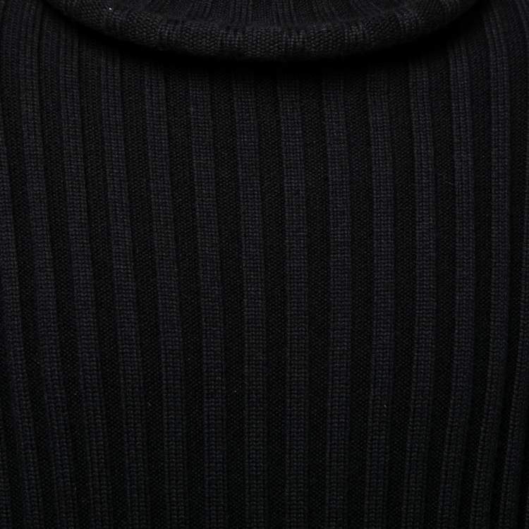 Pre Owned Balenciaga Black Wool Ribbed Turtleneck Sweater S