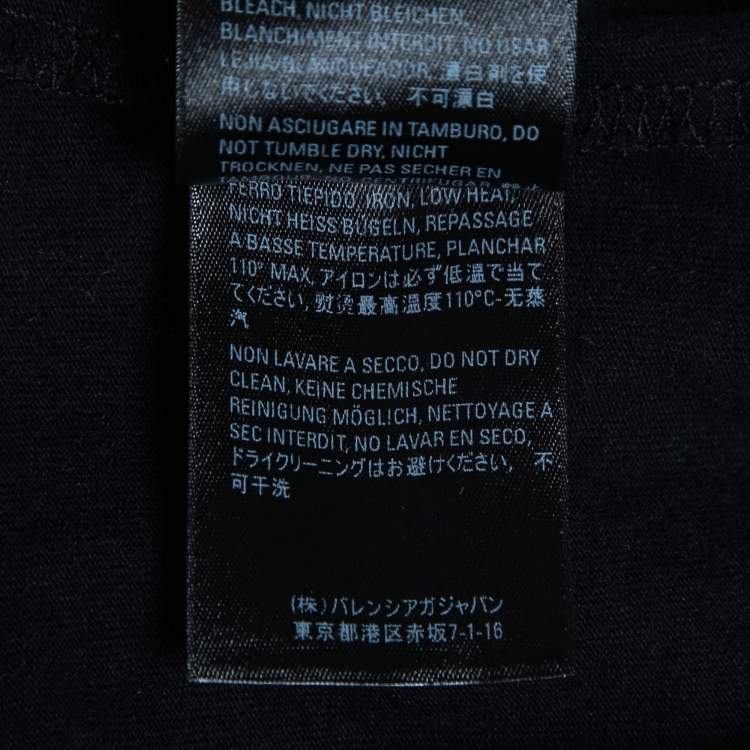 Pre Owned Balenciaga Black Cotton Oversized Crewneck T-Shirt XS
