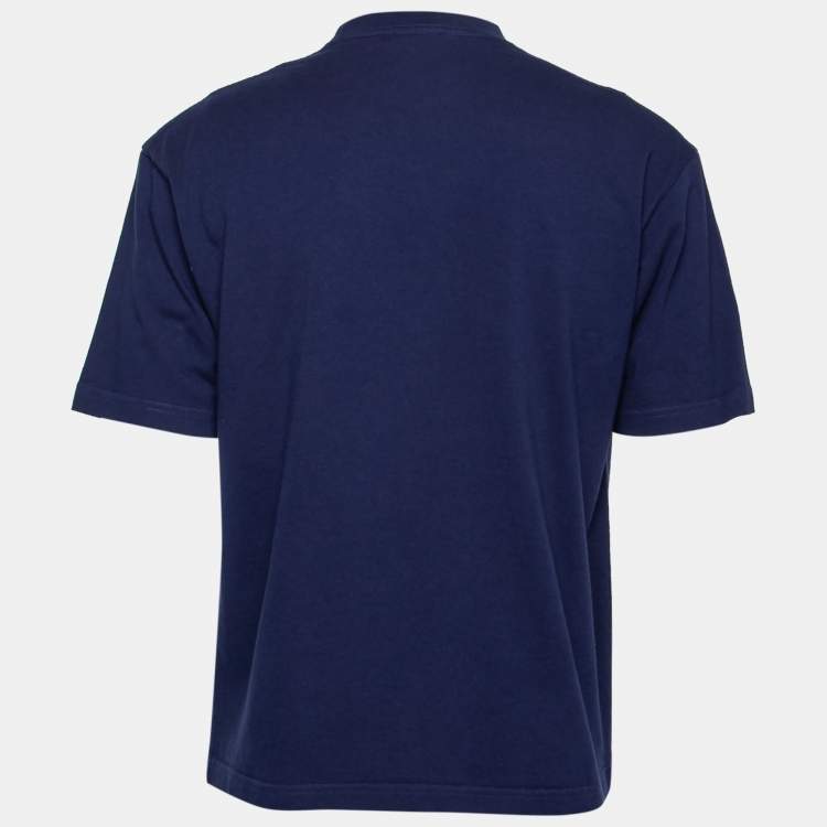 Balenciaga Blue New Copyright Logo Print Crewneck T-Shirt XS