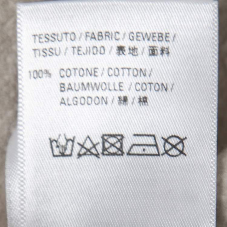 Pre Owned Balenciaga Grey Fashion Week Print Cotton Hoodie S